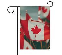 Molte piccole bandiere canadesi bandiere da giardino 30,5 x 45,7 cm bandiera esterna a doppia faccia bandiera estiva da cortile floreale bandiere da giardino di benvenuto bandiere stagionali