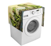 Molte rane cantano sui rami Summer Butterflies Lake Water Copertura per lavatrice con tasche portaoggetti Lavatrice Asciugatrice Top Copertura antipolvere 137,9 x 52,1 cm Frigorifero Cucina Cuscinetti