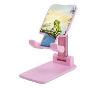 Molte rane cantano sui rami Summer Butterflies Lake Water supporto per telefono cellulare doppio pieghevole, regolabile in altezza supporto per telefono cellulare portatile culla per cellulare dock