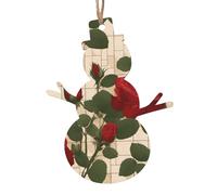 Molte rose rosse in legno a forma di pupazzo di neve ornamenti 2 PCS adatto per appendere su pareti, porte e finestre