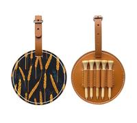 Molte spighe di grano marrone golf tee Storage Bag, multifunzionale Golf tee Storage Bag per gli uomini, materiale durevole dell'unità di elaborazione