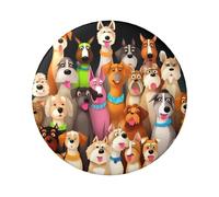 Molte spille a bottone per cani carini, 5 pezzi, 6,1 cm, rotonde, in metallo, con foto personalizzate, kit di bottoni per artigianato, progetti fai da te per feste di Natale