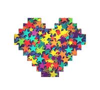 Molte stelle Building Mattone Block Puzzle a forma di cuore, immagine personalizzata puzzle foto puzzle per adulti 3D micro blocchi di costruzione per la decorazione della casa set di mattoni