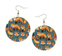 Molte volpi orecchini in pelle alla moda per le donne pendenti 1 paio di orecchini piercing leggeri stampati gioielli regali per donne ragazze