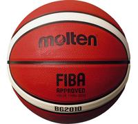 Molten BG2010 Pallacanestro, interno/esterno, approvato FIBA, gomma premium, canale profondo, taglia 7, arancione/avorio, adatto per ragazzi di età 14 e adulti
