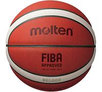 Molten BG-Series Pallone da basket in pelle, approvato FIBA, BG5000, taglia 7, bicolore (B7G5000)