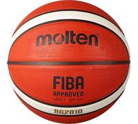 Molten BG2010 Pallacanestro, interno/esterno, approvato FIBA, gomma premium, canale profondo, taglia 7, arancione/avorio, adatto per ragazzi di età 14 e adulti