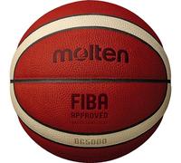 Molten BG5000 - Pallone da basket approvato FIBA, Unisex - Adulto, Palla da basket approvata dalla FIBA., B6G5000, Arancione/marrone chiaro., 6