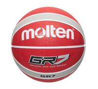 Molten Gr, Ball-Pallone da Basket, Misura 7, Colore Unisex-Adulto, Bianco/Rosso/Argento, Taglia 7