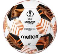 Molten Mini pallone da calcio UEFA Europa League, replica in miniatura del pallone ufficiale I cucito a macchina, esterno morbido per giocare o souvenir, arancione