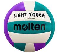 Molten MS240-3 Light Touch Pallone da pallavolo, Rosso/Bianco/Blu., MS240-VA, Purple/Aqua, 12 & Under/8.1 oz