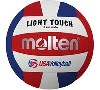 Molten MS240 - 3 Light Touch Volleyball, Rosso/Bianco/Blu, MS240-3, Red/White/Blue, Official Size