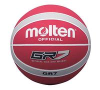 Molten Gr, Ball-Pallone da Basket, Misura 6, Colore Gioventù Unisex, Bianco/Rosso/Argento, Taglia 6