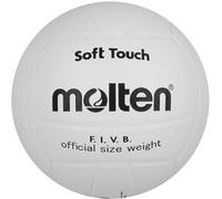 Molten - Pallone da pallavolo in cuoio sintetico, misura 5, colore: Bianco