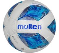Molten Vantaggio 2810 - Pallone da calcio per allenamento di qualità superiore, in pelle PU testurizzata resistente, misura 5, per ragazzi e ragazze dai 14 anni in su e adulti, design con fiamme blu