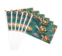 molti Animali Tartarughe Marine Stampa Palmare Bandiera Pole Bandiere portatili Decor Eventi Versatile Uso Gruppo Attività