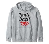 Molti baci italiani Tanti Baci Uomini Donne Bambini Regalo Felpa con Cappuccio
