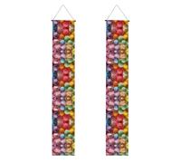 Molti banner colorati per portico con stampa gelato per il Ringraziamento,Banner per interni per porta d'ingresso,Per tutte le celebrazioni