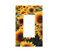 Molti bellissimi girasoli Piastra di copertura interruttore piastra di copertura 1-Gang Duplex Presa elettrica Piastra a parete Placca Interruttore Luce Coperture per Cucina Camera da letto Decor