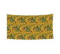 Molti bellissimi girasoli stampa Halloween Natale Banner Decor Outdoor Indoor Hanging Party Sign a prova di sbiadimento per uso ripetuto