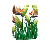 Molti Bird of Paradise Flowers in The Bush Lip Gloss Holder Lipstick Case Portable Makeup Bag Travel Lipstick Organizer Case con Specchio Mini Rossetto Storage Box per le donne, Multicolore, 9.5x2x7