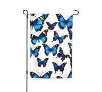Molti blu farfalla stampa varie bandiera giardino bandiera all'aperto decorazione cortile per patio portico o prato bandiera