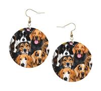 Molti Cani Orecchini In Pelle Alla Moda Per Le Donne Pendenti 1 Paio Leggero Stampato Piercing Orecchini Gioielli Regali Per Donne Ragazze