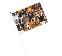 Molti cani piccola mini bandiera portatile per giochi sportivi e festival decorazione bandiera parata 14 x 20,8 cm