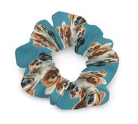 Molti elastici per capelli per cani da donna non danneggiano i capelli, morbidi elastici con motivi stampati alla moda, fasce per capelli in raso per coda di cavallo, chignon, allenamento e sonno
