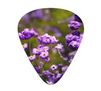 Molti fiori viola stampati 12 pezzi di plettri per chitarra adatti agli amanti 3 diversi spessori 0,46 0,71 0,96 mm