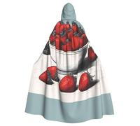 molti frutti fragole Modello Halloween Mantello con cappuccio per adulti da indossare durante Halloween, giochi di ruolo