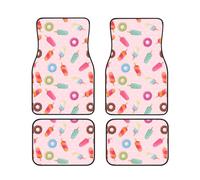 Molti gelato colorato Stampa Accessori Veicolo Tappetino Set 4 Pezzi Tappetini Protezione Van Berline Camion