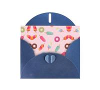 Molti gelato colorato stampa bianco perla carta biglietto di auguri, disegni unici Notecards, buste per ringraziamento, inviti