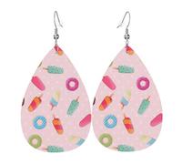 Molti orecchini colorati in pelle gelato per le donne pendenti, orecchini a goccia piercing gioielli leggeri regali per donne ragazze