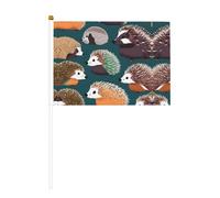 Molti ricci piccola mini bandiera portatile per giochi sportivi e festival decorazione bandiera parata 14 x 20,8 cm