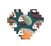 Molti Ricci Stampa Blocco di Mattoni Puzzle a Forma di Cuore Puzzle di Mattoni Puzzle 3D Puzzle FAI DA TE Home Decor
