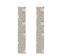 Molti ricci striscioni stampati per portico, striscioni decorativi appendibili, adatti per decorazioni per feste interne ed esterne.