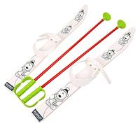 Molti Sci per Bambini con Attacchi e Bastoncini, 6 Colori, 70 cm (Bianco)