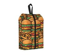 Molti simpatici hamburger resistenti all'acqua borsa per scarpe da viaggio con manico per valigia, scarpe da ginnastica, stivali da palestra 1 PC, 1 pezzo., One Size, Classico