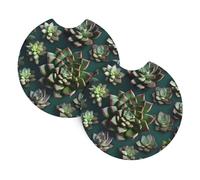 Molti sottobicchieri auto succulente, confezione da 2 sottobicchieri universali per auto, accessori per interni auto, 2,7 pollici, e (circa 6,9 cm).