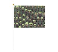 Molti zombi piccola mini bandiera portatile per giochi sportivi e festival decorazione bandiera parata 14 x 20,8 cm