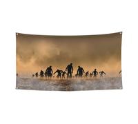 Molti zombie stampa Holloween Festive Banner Decorazioni, segno per celebrazioni, facile da appendere con corde, 1 confezione