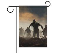 Molti Zombie Summer Garden Flag Double Face 30,5 x 45,7 cm bandiere da cortile Primavera Sunshine Bandiere da giardino Stagionale Benvenuto all'aperto Bandiera Decorazione