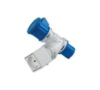 Moltiplicatore 1 presa 16a 2p+t 6h ip44 220v +1 presa biv/schuco