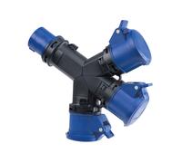 MOLTIPLICATORE con spina e 3 uscite industriali IP44 - 1402 Rosi