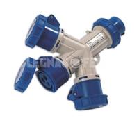Moltiplicatore Mobile a 3 Uscite IP67 2P+E 16 A Rosi 1452