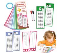 Moltiplicazione Flash Cards, doppio lato Math Learning Set, Interactive Table Cards, 3,15 x 2,76 pollici Includes 2 Dry Erase Pens, Educational Toy for Kids, Ideal for Classroom