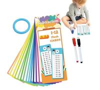 Moltiplicazione Flash Cards - Double Sided Interactive Math Learning Game for Kids with 2 Dry Erase Pens | Classroom Home School Educational Practice Set for Early Math Skills Training