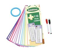 Moltiplicazione Flashcard, Math Flash Cards for Kids, Double-Sided Educational Learning Toy, include 2 penne asciutte asciutte, ideali per la math Skills, Homeschool, Classroom