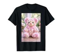Molto Carino Orchidea Rosa Orchidea Teddy Bear Design 2 Forme Mania Maglietta